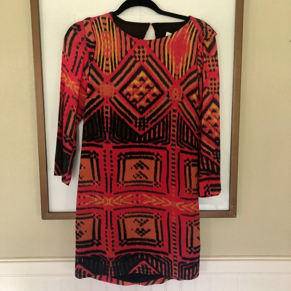 Sandro multi-colored open back dress